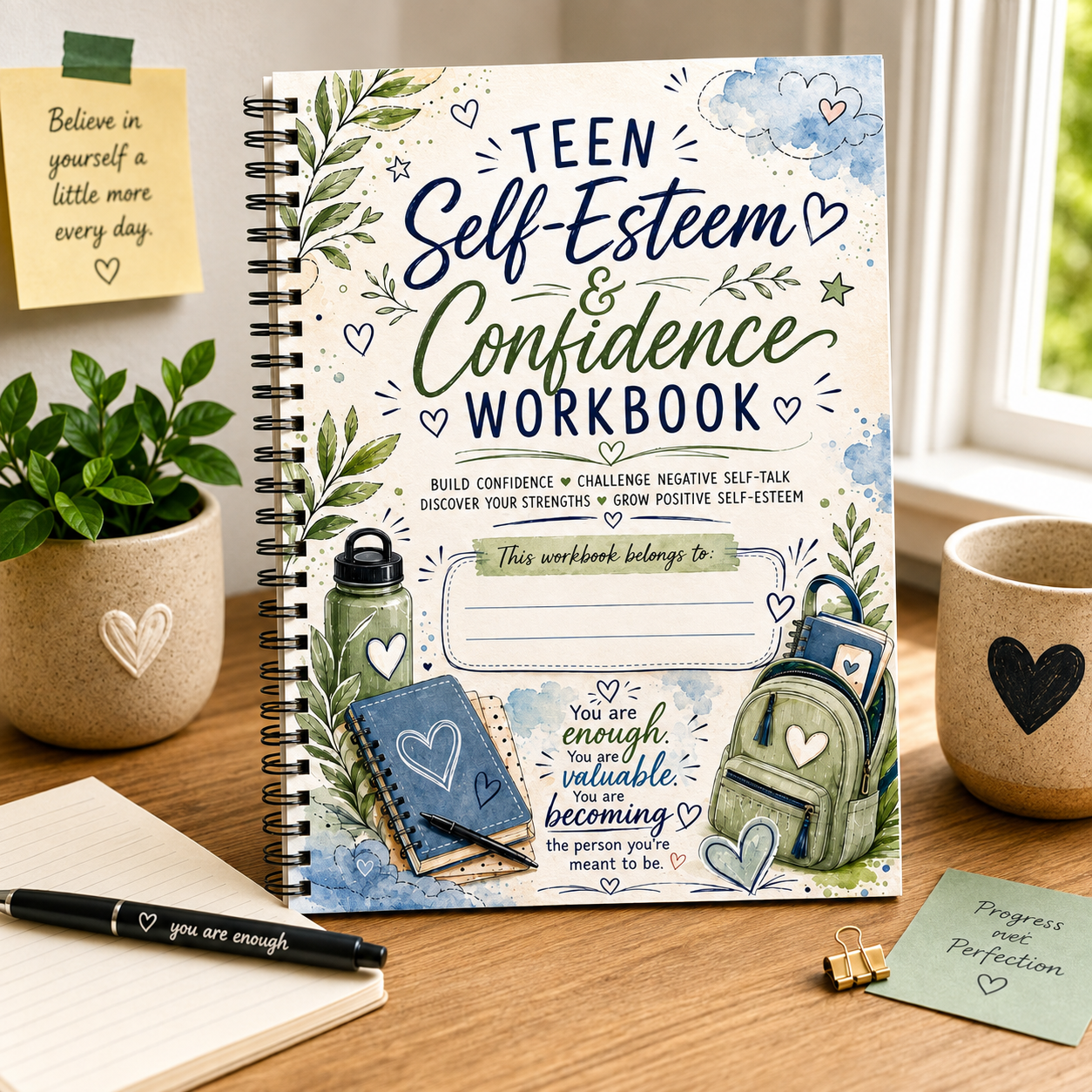 Teen Self-Esteem & Confidence Workbook